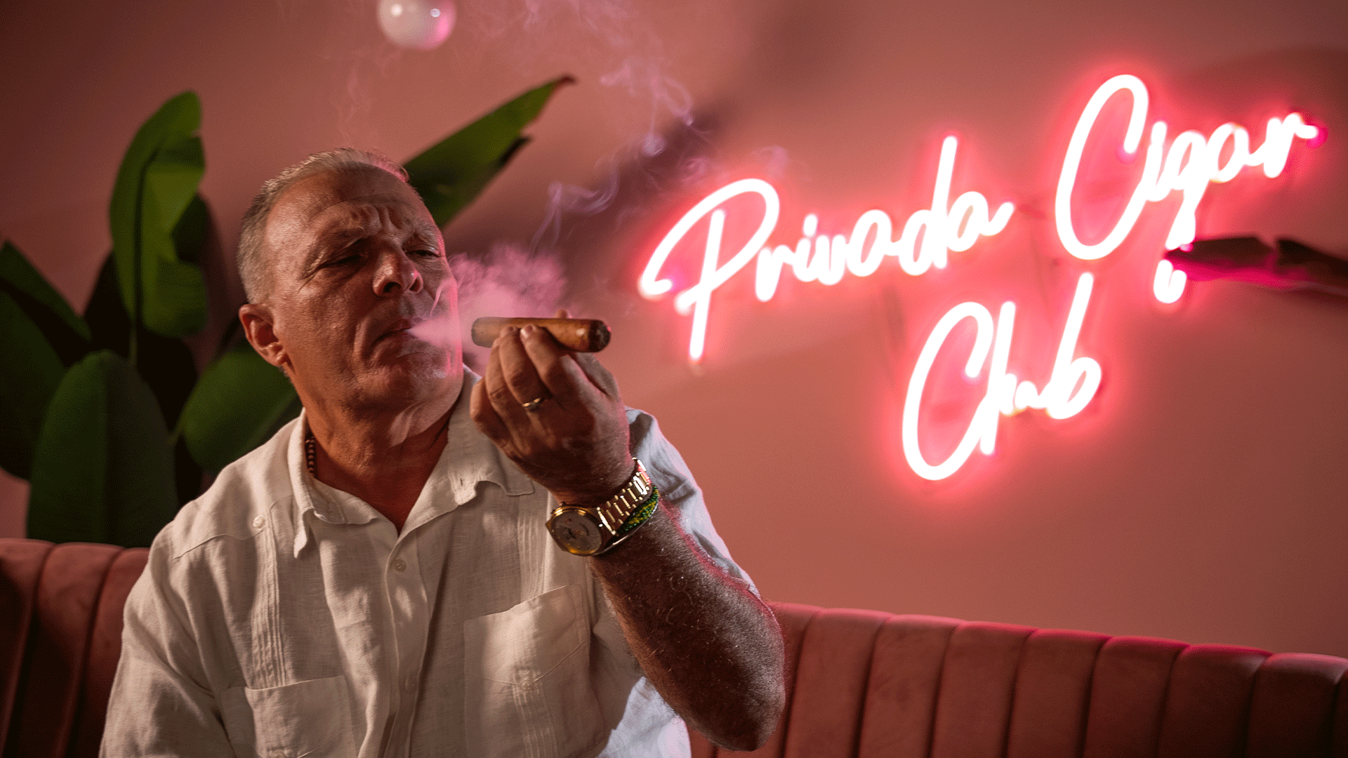 A man smoking