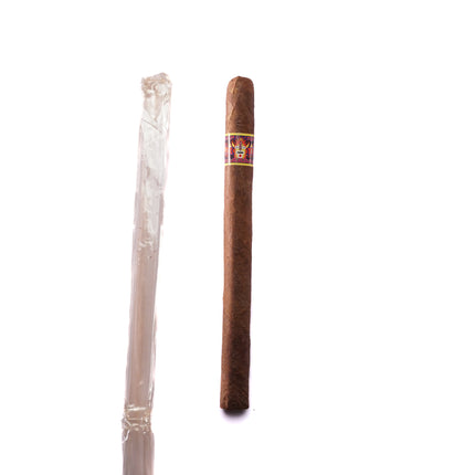 Cigar and a joint on a white background