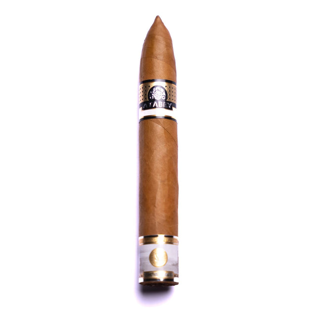 Cigar with a visible brand logo on a white background