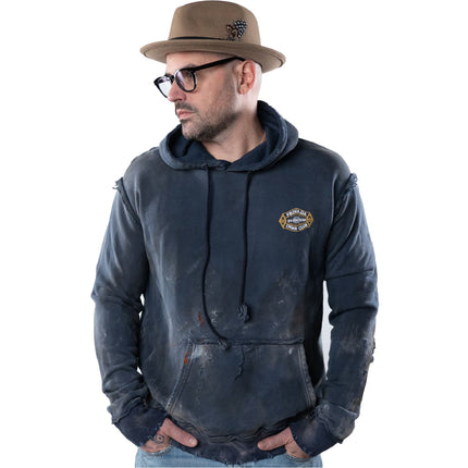 Privada Navy Blue Distressed Hoodie