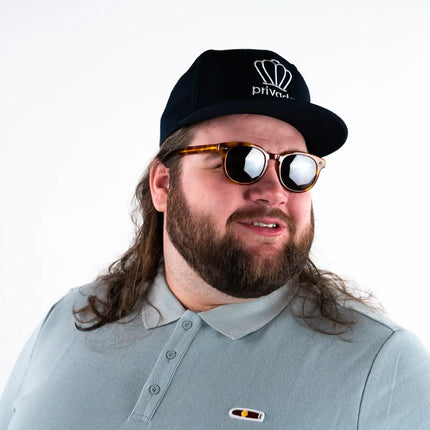 A Person In Privada Cigar Club Grey T-Shirt