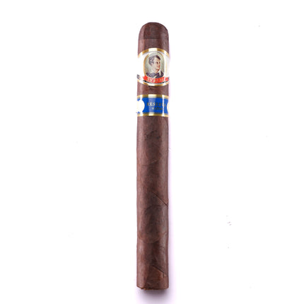 Cigar with a band on a white background