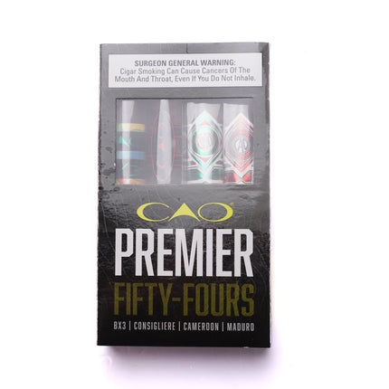 CAO Premier Fifty-Fours packaging on a white background
