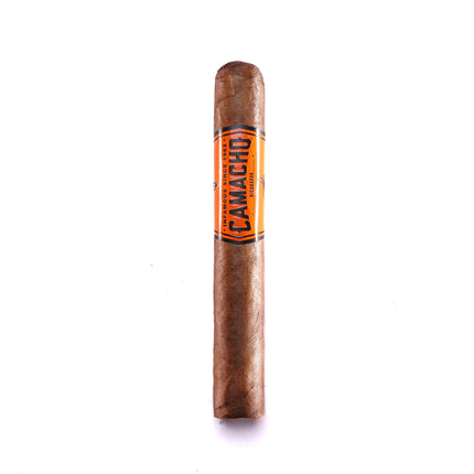 Cigar with 'Camacho' label on a white background