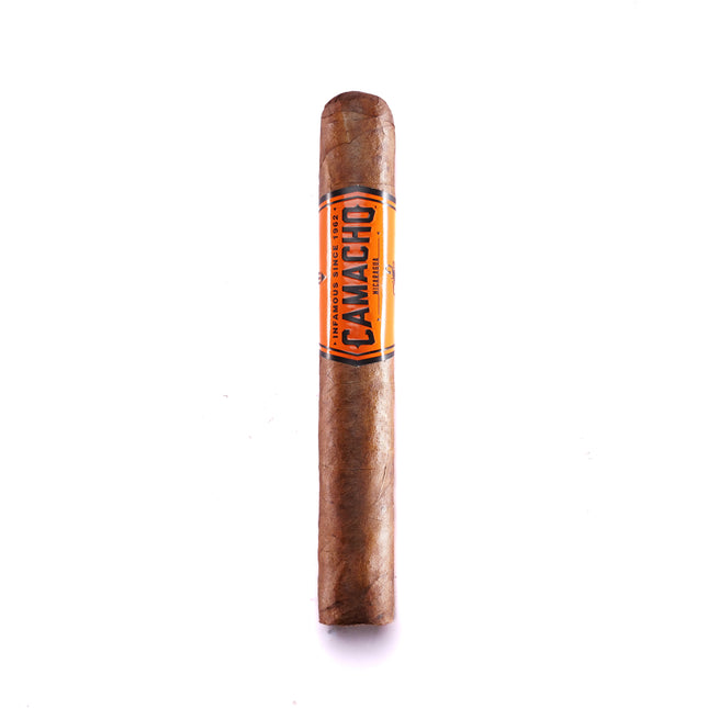 Cigar with 'Camacho' label on a white background