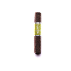 Cigar with a green label on a white background
