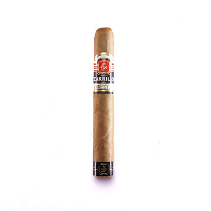 Cigar with a visible brand label on a white background