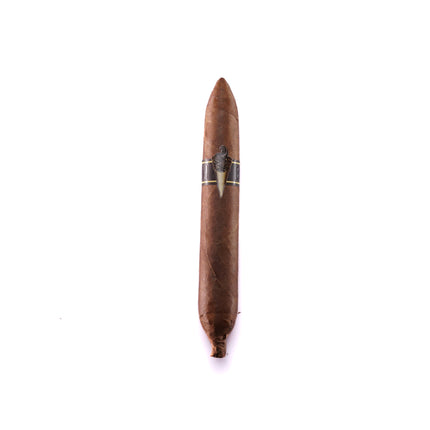 Cigar with band on a white background