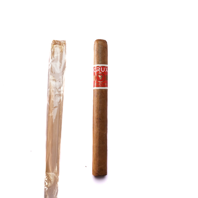 Cigar and a half-unwrapped cigar on a white background