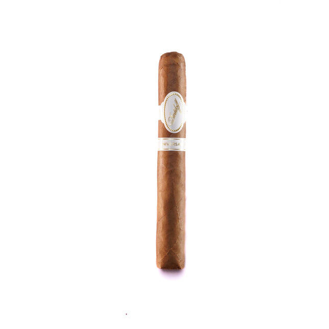 Cigar with a wooden holder on a white background