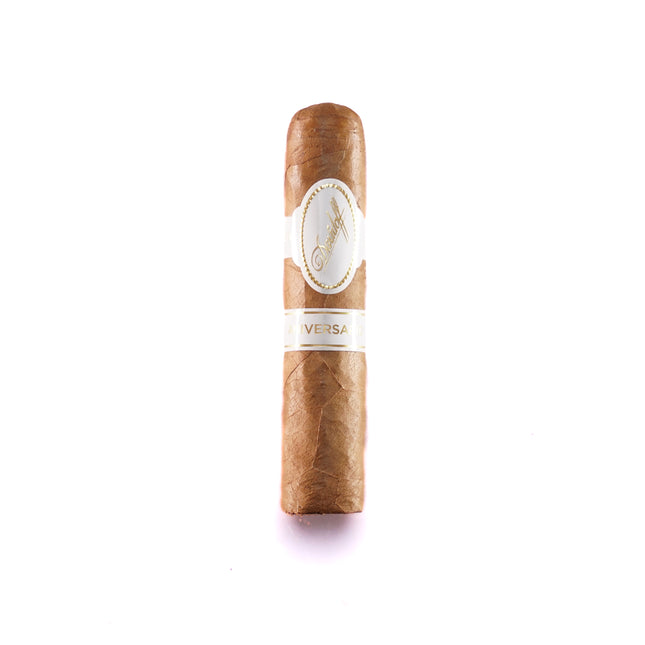 Cigar with a label on a white background