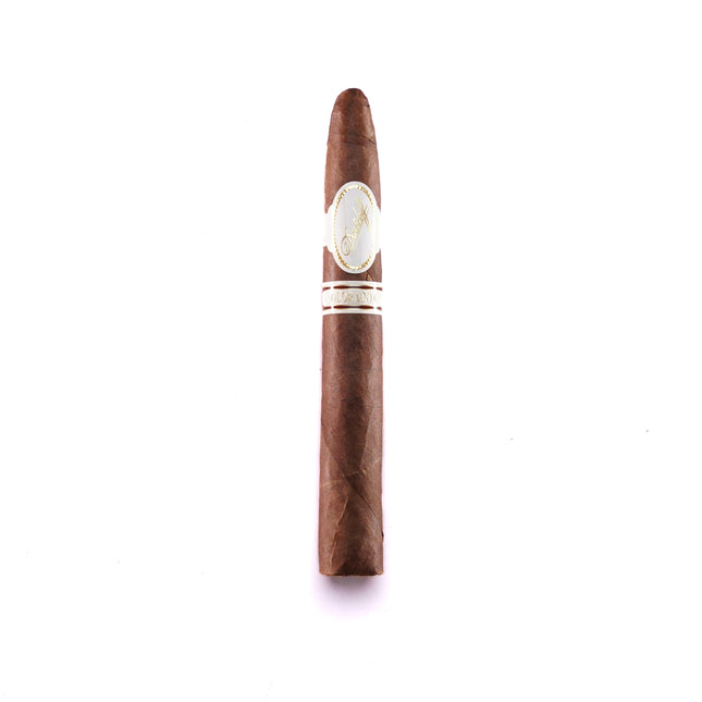 Cigar with a white band on a white background