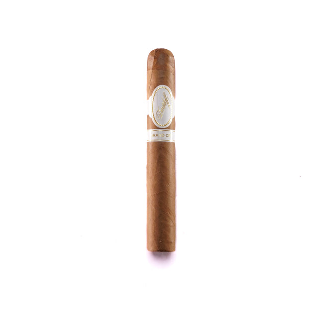 Cigar with a band on a white background