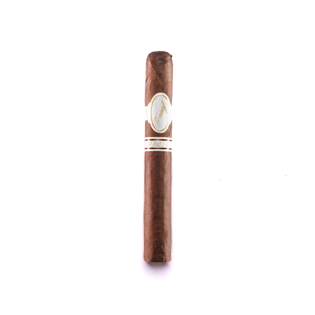 Wooden pen with a white cap on a white background