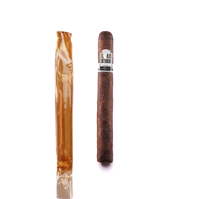 Cigar and its packaging on a white background