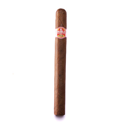 Cigar with a visible label on a white background