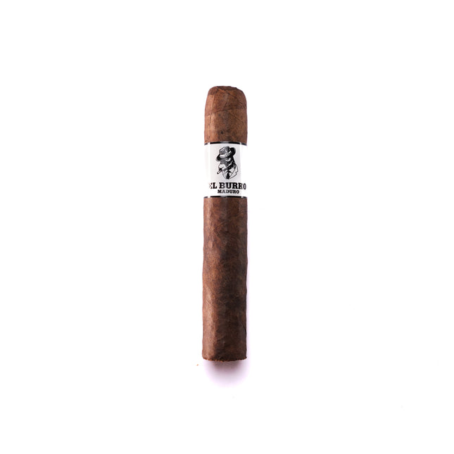 Cigar with a band on a white background