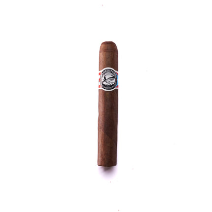 Cigar with a brand logo on a white background