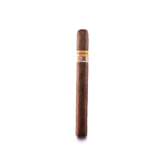 Cigar with a band on a white background