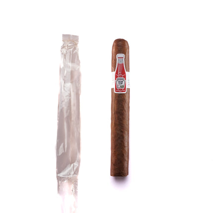 Cigar and its packaging on a white background