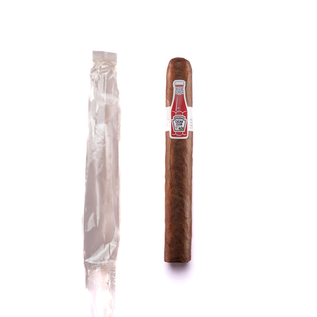 Cigar and its packaging on a white background