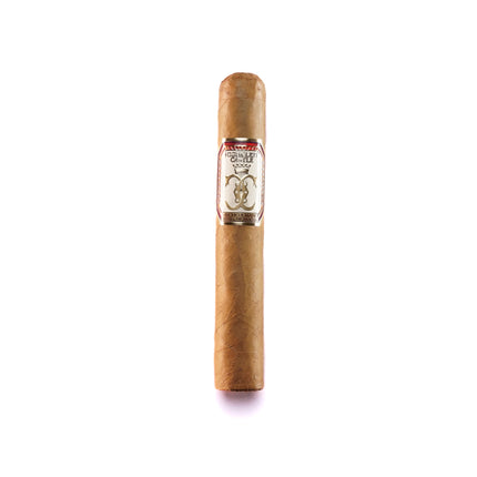 Cigar with a label on a white background