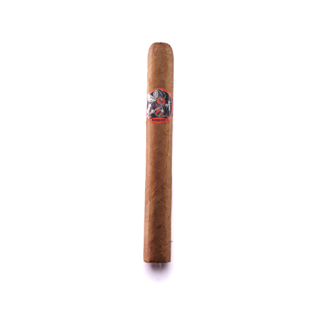 Cigar with a label on a white background