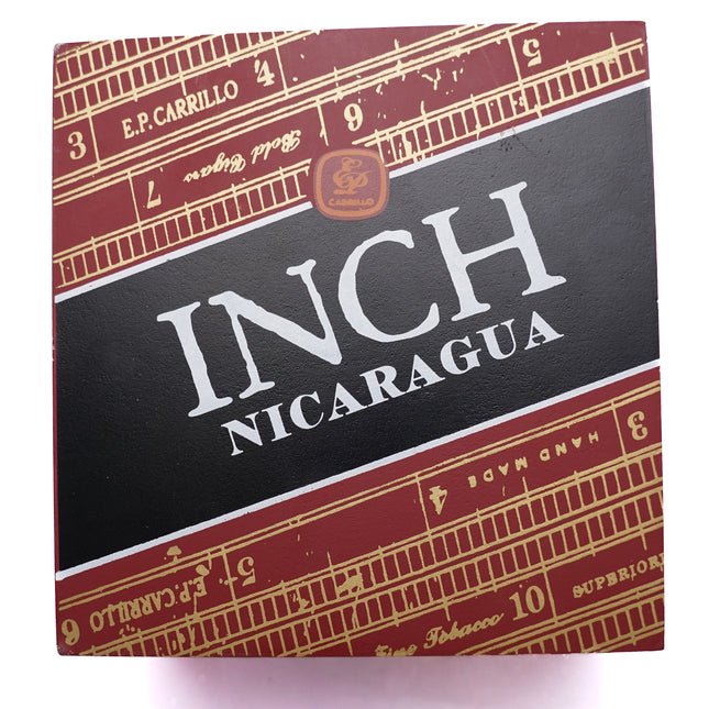 Box of Inch Nicaragua tobacco with red and black design
