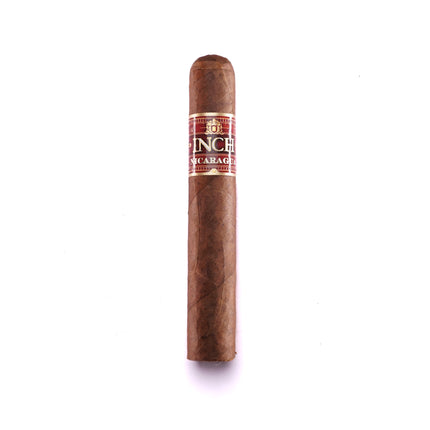 Cigar with a visible label on a white background