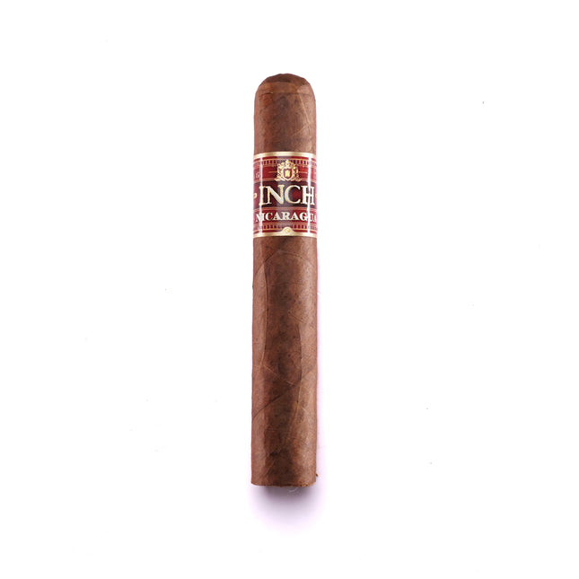 Cigar with a visible label on a white background