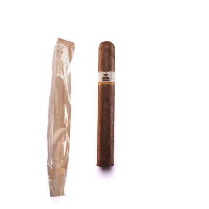 Cigar and its packaging on a white background