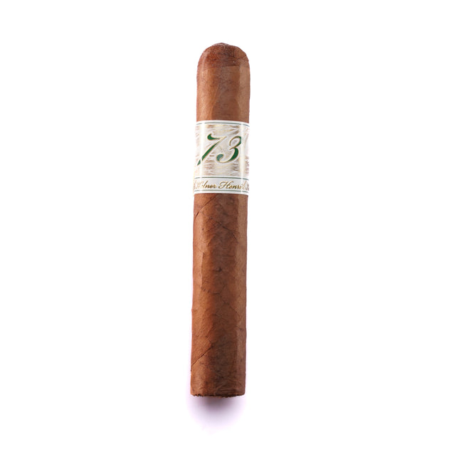 Cigar with a visible label on a white background