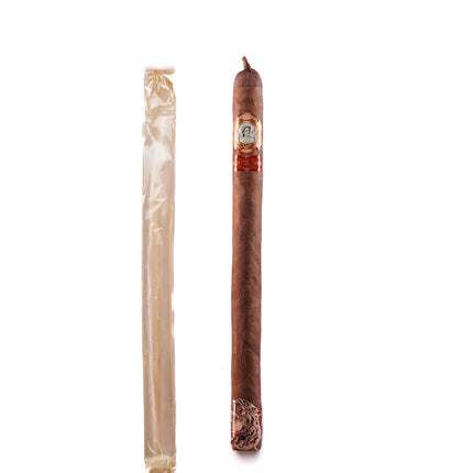 Cigar and its packaging on a white background