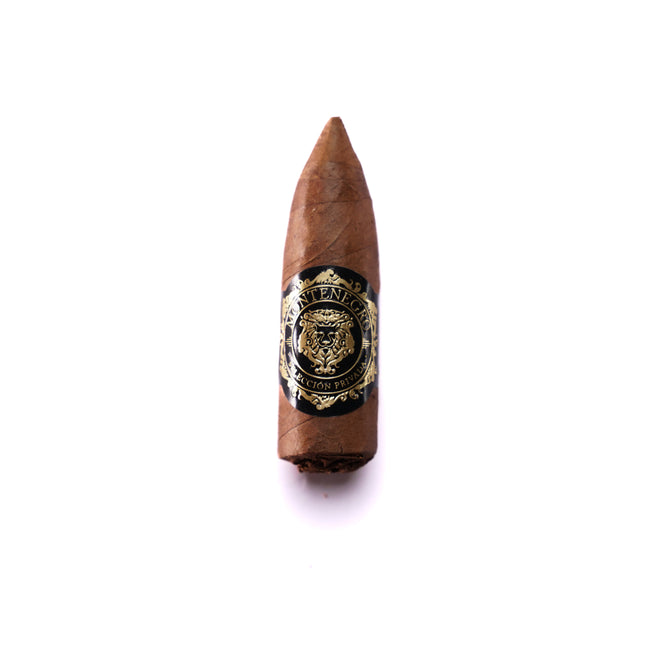 Cigar with a visible brand logo on a white background