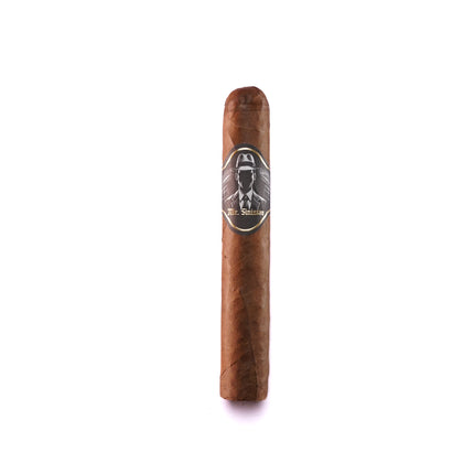 Cigar with a brand logo on a white background