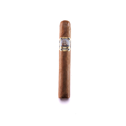 Cigar with a wooden wrapper on a white background