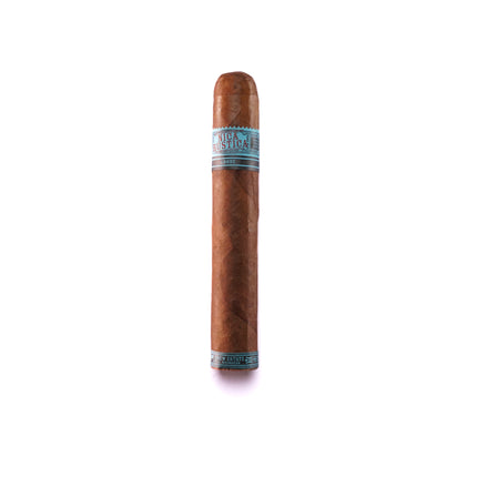 Cigar with band on a white background