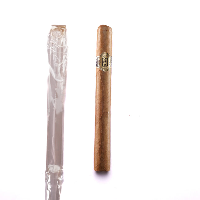 Cigar and its packaging on a white background