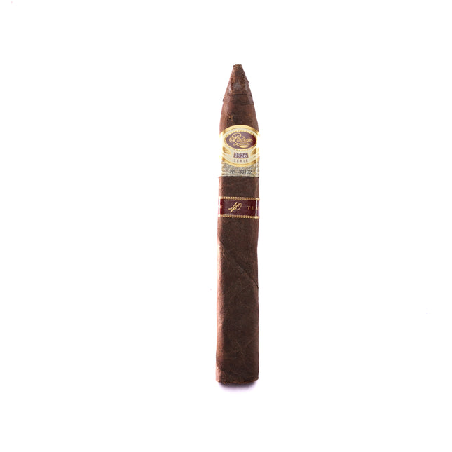 Cigar with band on a white background