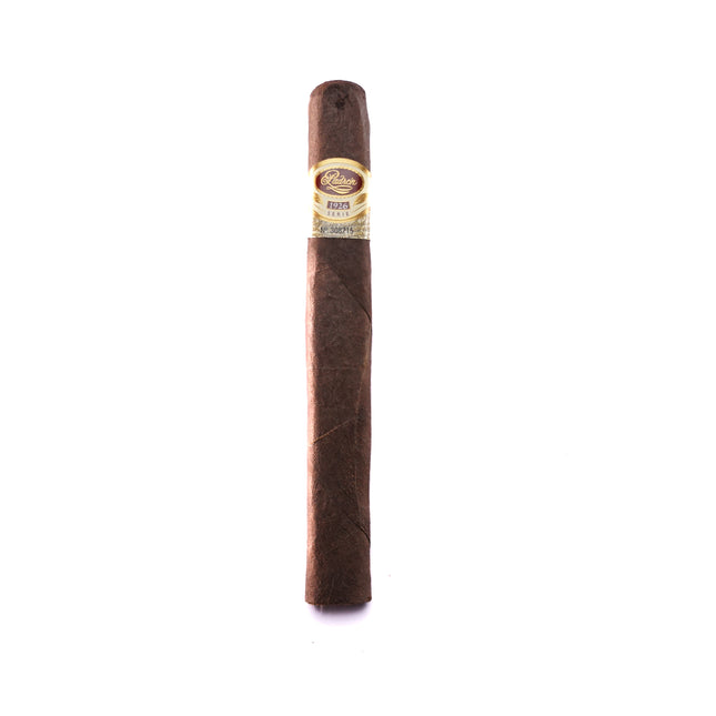 Cigar with a label on a white background