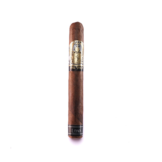 Cigar with band on a white background