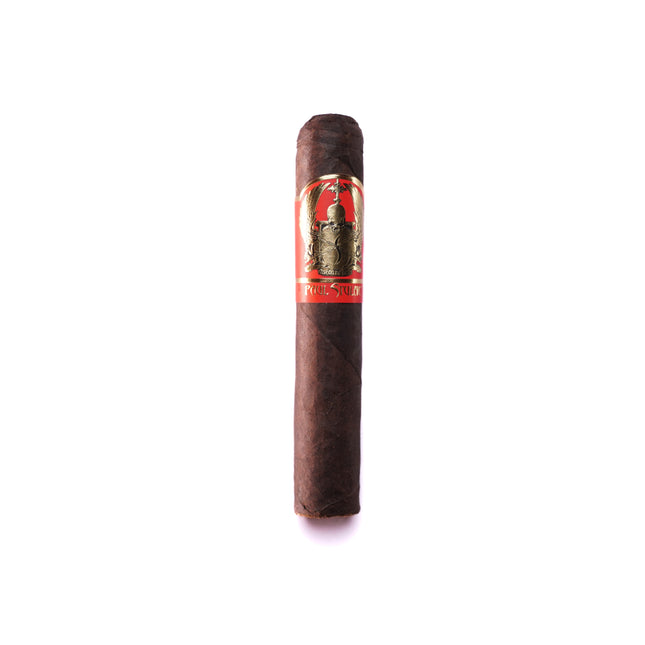 Cigar with a label on a white background