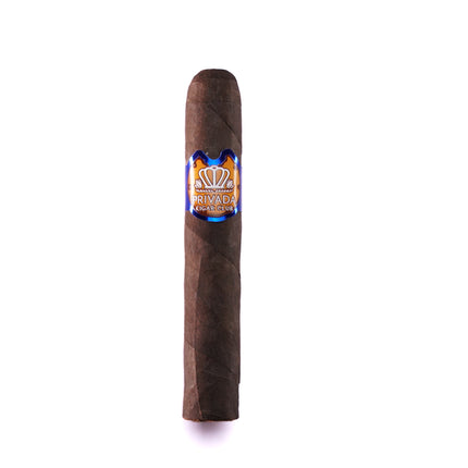Cigar with a visible label on a white background
