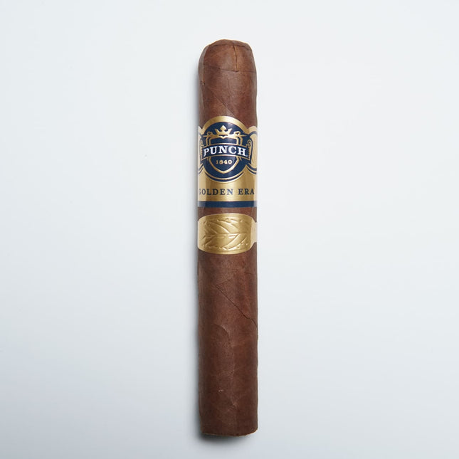 Cigar with a label on a white background