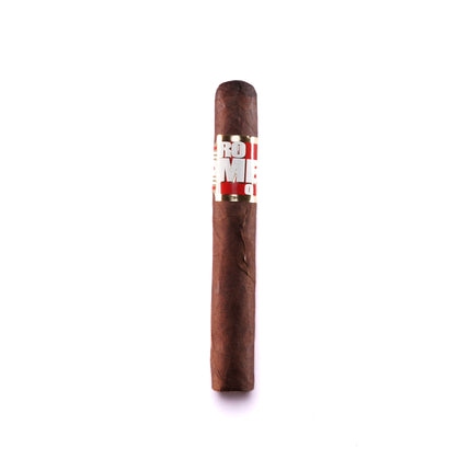 Cigar with a red band on a white background
