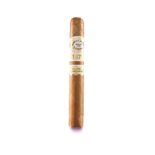 Cigar with a label on a white background
