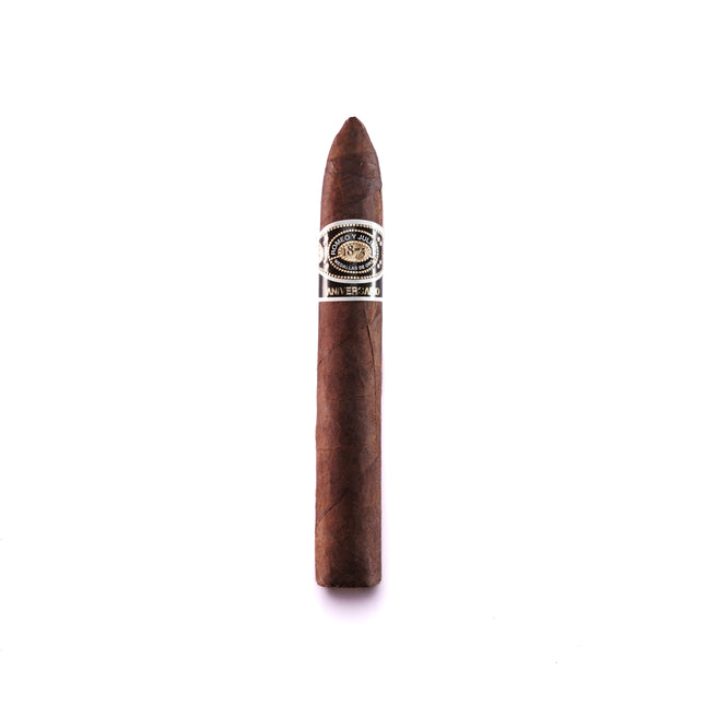 Cigar with a band on a white background