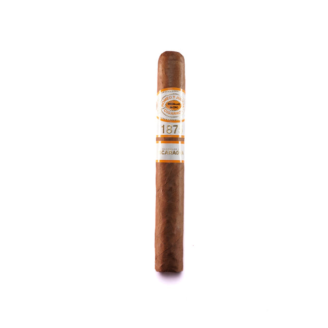 Cigar with a label on a white background