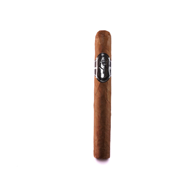 cigar with label on white background