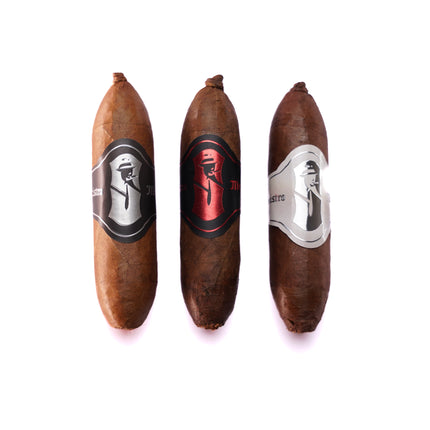 cigars with label on white background